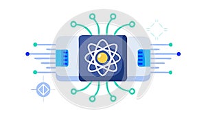 Artificial Intelligence Processor Chip Icon, vector design Generative AI