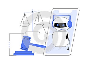 Artificial intelligence regulations abstract concept vector illustration.