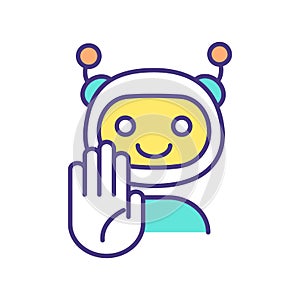 Artificial intelligence RGB color icon