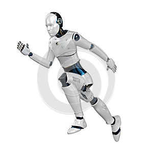 Artificial intelligence robot or cyborg move