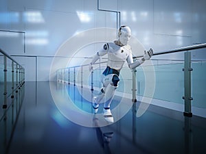 Artificial intelligence robot or cyborg move