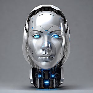 artificial intelligence - robot head - AI