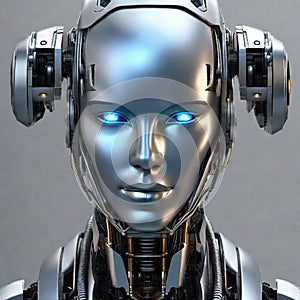 artificial intelligence - robot head - AI