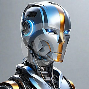 artificial intelligence - robot head - AI photo