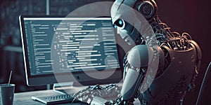 Artificial intelligence robot using computer software for gpt binary coding