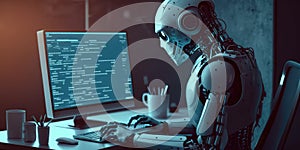 Artificial intelligence robot using computer software for gpt binary coding