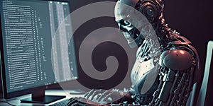 Artificial intelligence robot using computer software for gpt binary coding