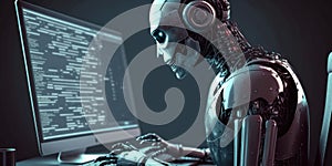 Artificial intelligence robot using computer software for gpt binary coding