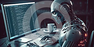 Artificial intelligence robot using computer software for gpt binary coding