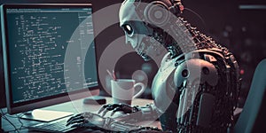Artificial intelligence robot using computer software for gpt binary coding