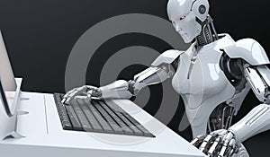 Artificial intelligence robot using computer software for gpt binary coding. Generative AI