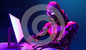 Artificial intelligence robot using computer software for gpt binary coding. Generative AI