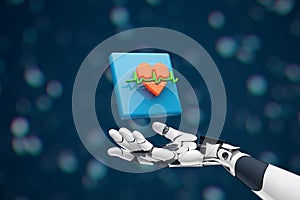 Artificial intelligence and robotics usage in healthcare concept