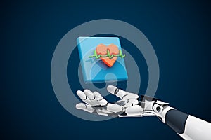 Artificial intelligence and robotics usage in healthcare concept