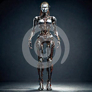 Artificial intelligence robots create different future technologies. AI, Machine learning,