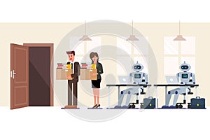 Artificial intelligence robots have replaced human