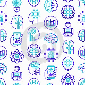 Artificial intelligence seamless pattern