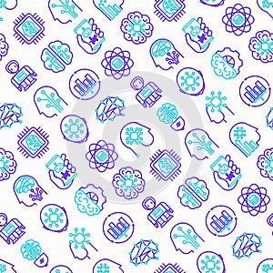 Artificial intelligence seamless pattern