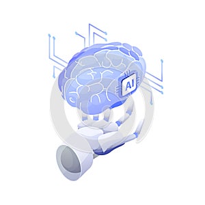 Artificial intelligence, smart robot, conscious machine, innovative technology, hi tech innovation, scientific research