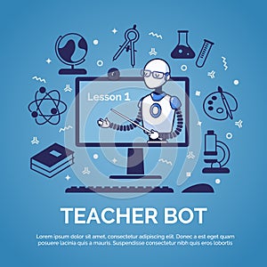 Artificial Intelligence. Teacher bot concept