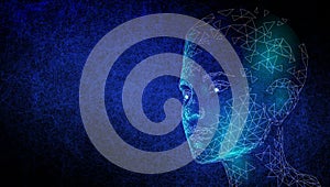 Artificial intelligence. Technology binary background. Technology web background. Virtual concept. vector illustration.
