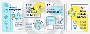 Artificial intelligence technology brochure template