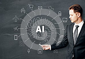 Artificial intelligence and technology concept