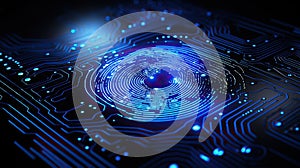 artificial intelligence technology, cpu on the circuit board, internet, big data, machine, generative ai