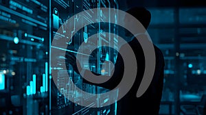 Artificial intelligence technology interface with data and digital holograms