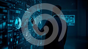 Artificial intelligence technology interface with data and digital holograms