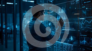 Artificial intelligence technology interface with data and digital holograms