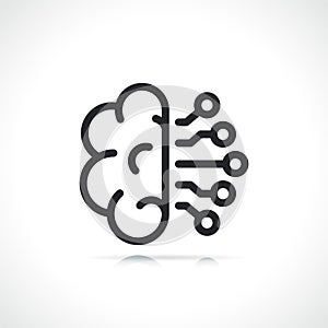 Artificial intelligence thin line icon