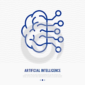 Artificial Intelligence thin line icon