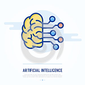 Artificial Intelligence thin line icon