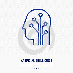 Artificial Intelligence thin line icon