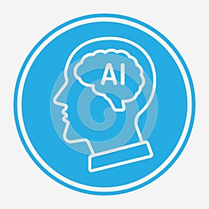 Artificial intelligence vector icon sign symbol