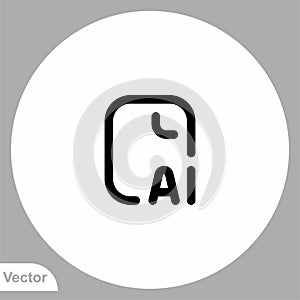 Artificial intelligence vector icon sign symbol