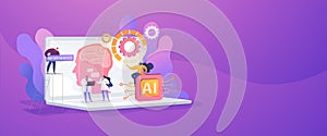 Artificial intelligence web banner concept.