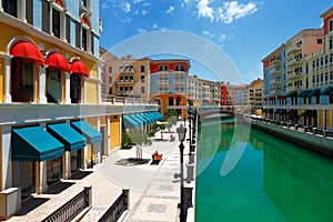 An artificial island Pearl-Qatar in Doha, Qatar