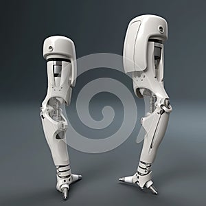 Artificial joint implants of metal and plastic,knee,AI generated