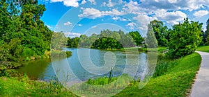 Artificial lake at Lednice-Valtice complex in Czech republic