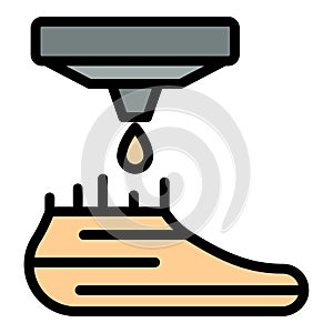 Artificial leg icon vector flat