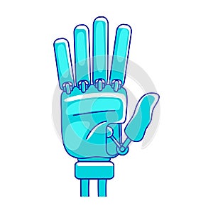 Artificial limb semi flat color vector element