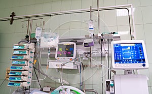 Artificial lung ventilation in intensive care