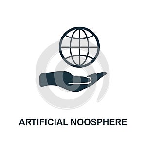 Artificial Noosphere icon. Creative element design from fintech technology icons collection. Pixel perfect Artificial