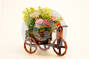 Artificial Plants and Flowers on a Cart