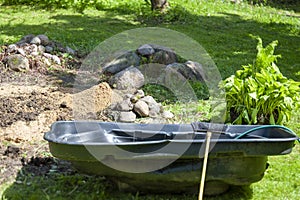 artificial plastic pond