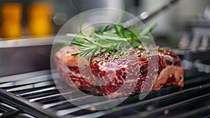 Artificial protein meat grow in laboratory, cell-based synthetic meat, generated AI