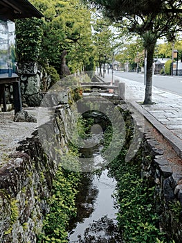 Artificial Rills run through the old-town district of Kyoto