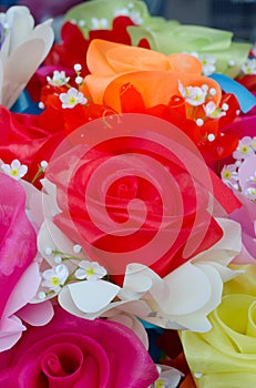 Artificial rose flowers bouquet